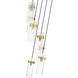Fontaine 7 Light 19.5 inch Rubbed Brass Chandelier Ceiling Light