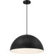 Huck LED 19.5 inch Matte Black Pendant Ceiling Light
