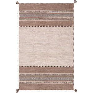 Trenza 90 X 60 inch Brown and Brown Area Rug, Cotton and Chenille