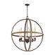 South Bay 6 Light 34 inch Oil Rubbed Bronze Chandelier Ceiling Light