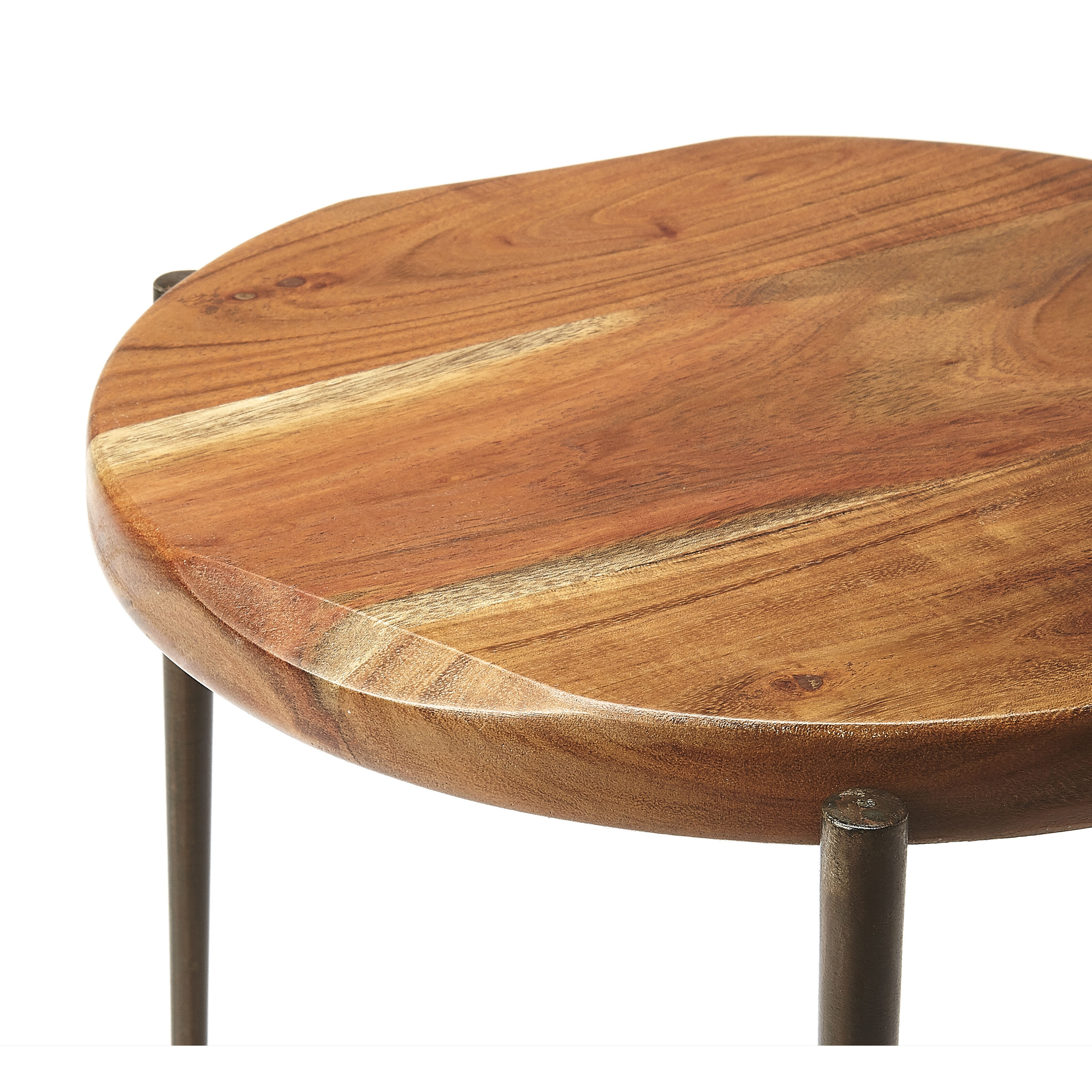 Brisbane Live Edge 21 X 12 inch Industrial Chic Accent Table