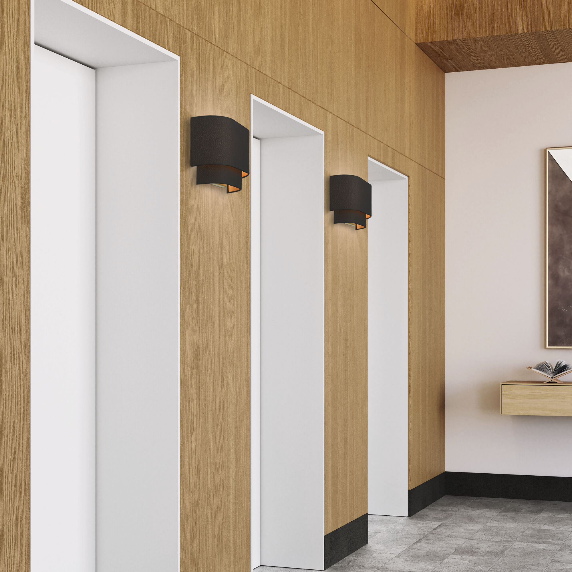 Jefferson 3 Light 12 inch Black Semi-Flush Mount Ceiling Light