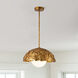 Mosaic Luxe 1 Light 16 inch Gold Pendant/Flush Ceiling Light