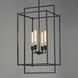 Gridline 4 Light 17 inch Black Single Pendant Ceiling Light