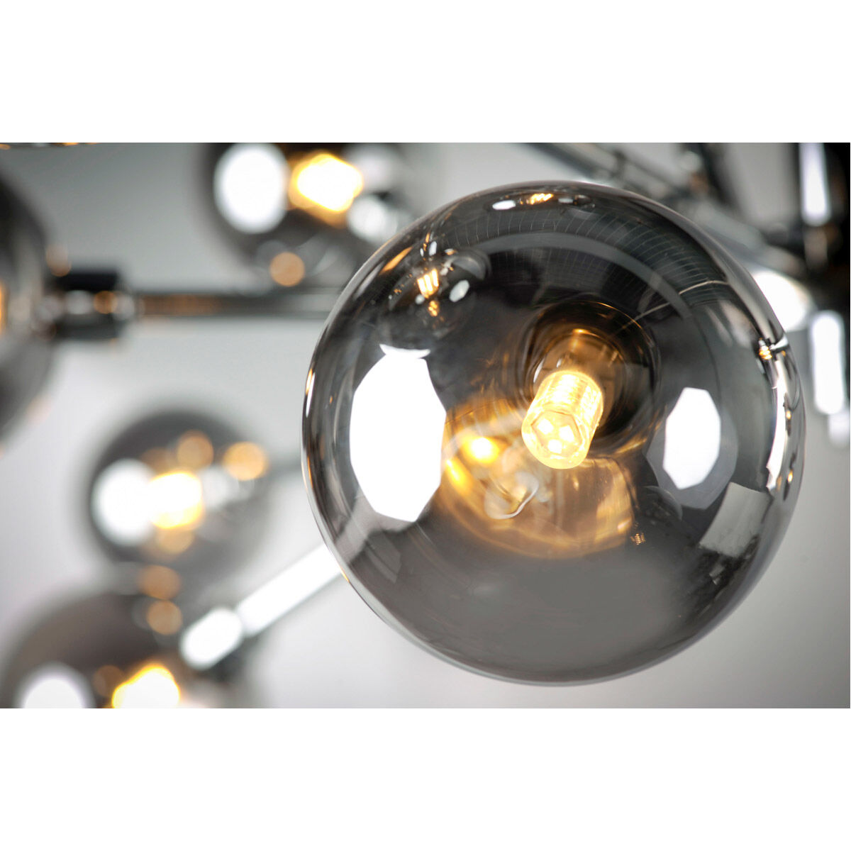 Asteroid LED 31 inch Polished Chrome Multi-Light Pendant Ceiling Light