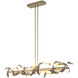 Folio LED 63.4 inch Soft Gold Pendant Ceiling Light, Large