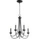 Brooks 5 Light 22 inch Noir Chandelier Ceiling Light