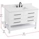 Karson 48 X 34 inch White Bathroom Vanity Cabinet in Included