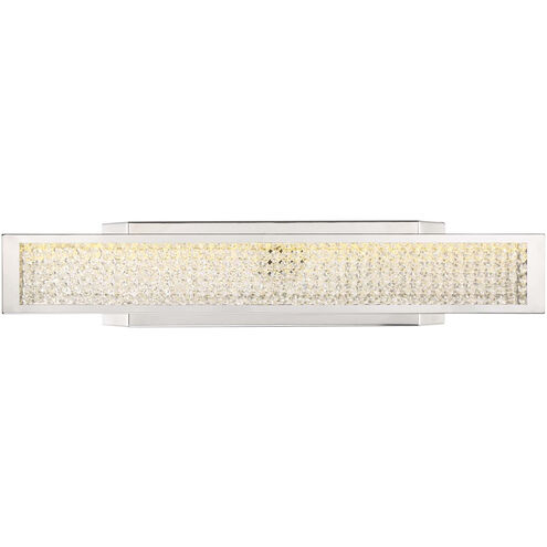 Polar LED 24 inch Chrome with Crushed Crystal Wall Sconce Wall Light