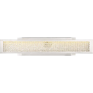 Polar LED 24 inch Chrome with Crushed Crystal Wall Sconce Wall Light