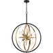 Estelle LED 26.75 inch Natural Brass and Matte Black Pendant Ceiling Light