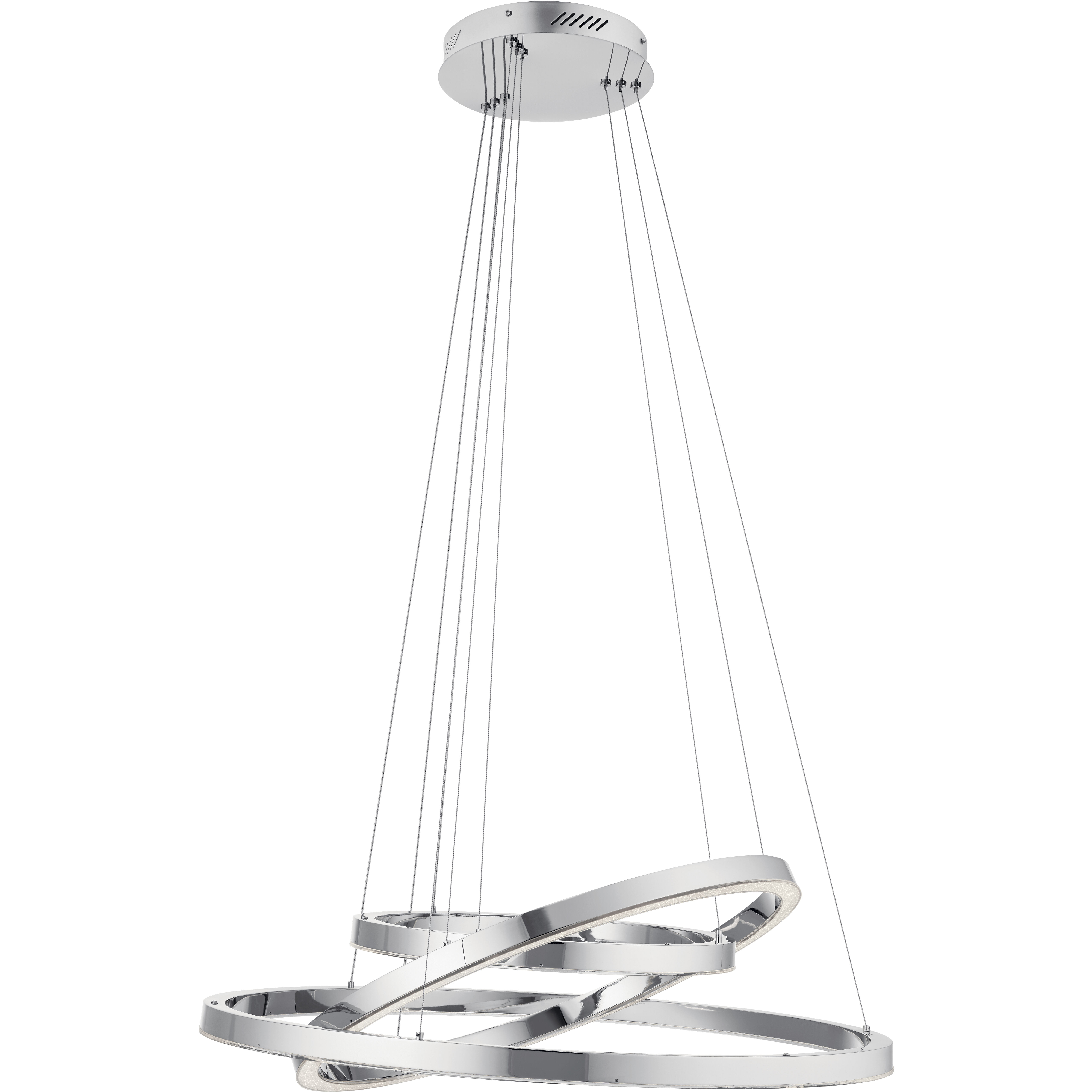 Opus LED 31.5 inch Chrome Chandelier Ceiling Light, Multi Tier