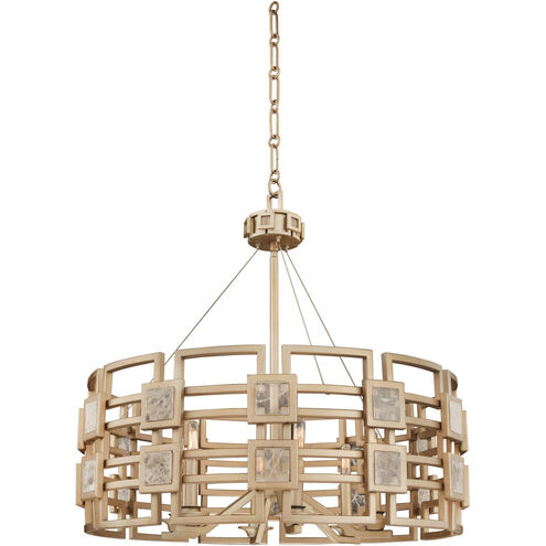 Metropolis 6 Light 28 inch Modern Gold Pendant Ceiling Light