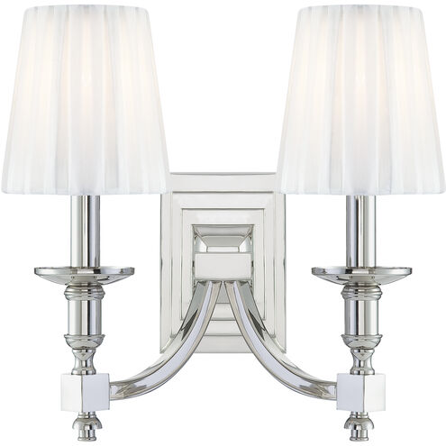 Continental Classics 2 Light 14.5 inch Polished Nickel Wall Sconce Wall Light
