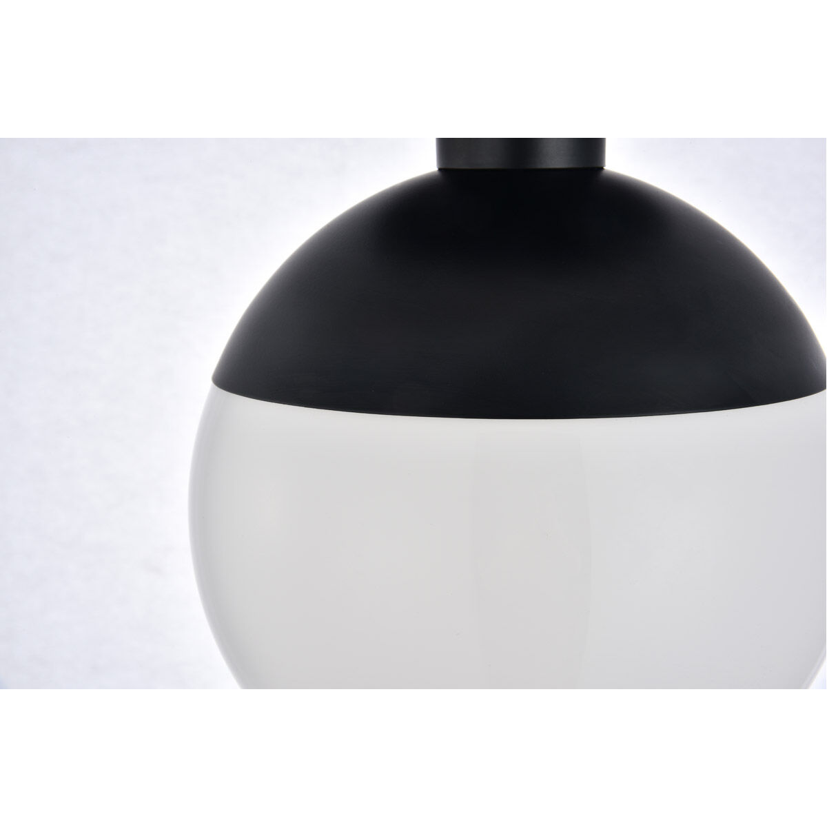 Eclipse 1 Light 8 inch Black Flush Mount Ceiling Light