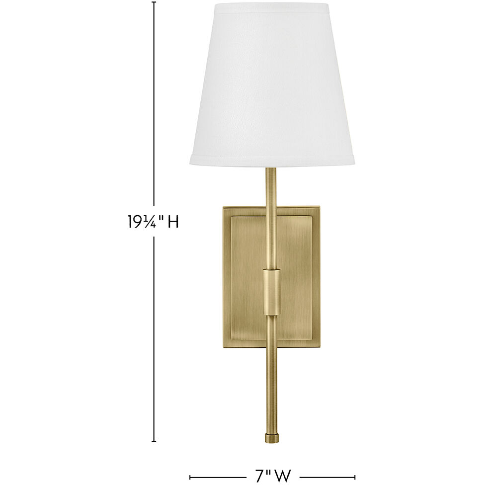 Beale 1 Light 7 inch Lacquered Brass Sconce Wall Light