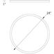 Round LED 24 inch White Flush Mount Ceiling Light, WAC Limited