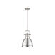 Duncan 1 Light 9 inch Pewter Mini Pendant Ceiling Light, Small
