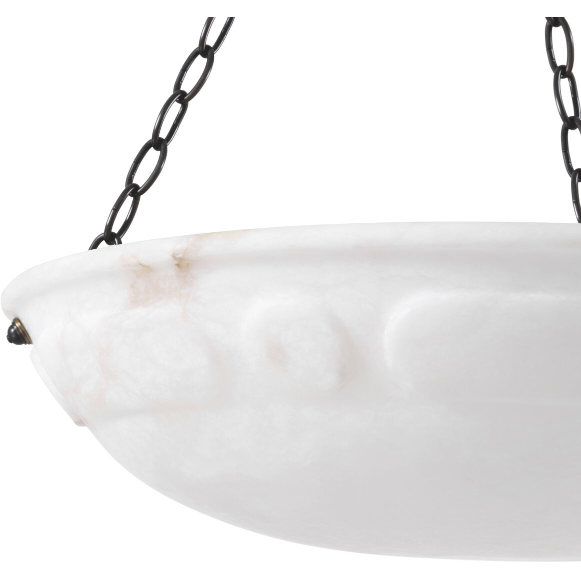 Novara 3 Light 23.82 inch Bronze with Alabaster Chandelier Ceiling Light