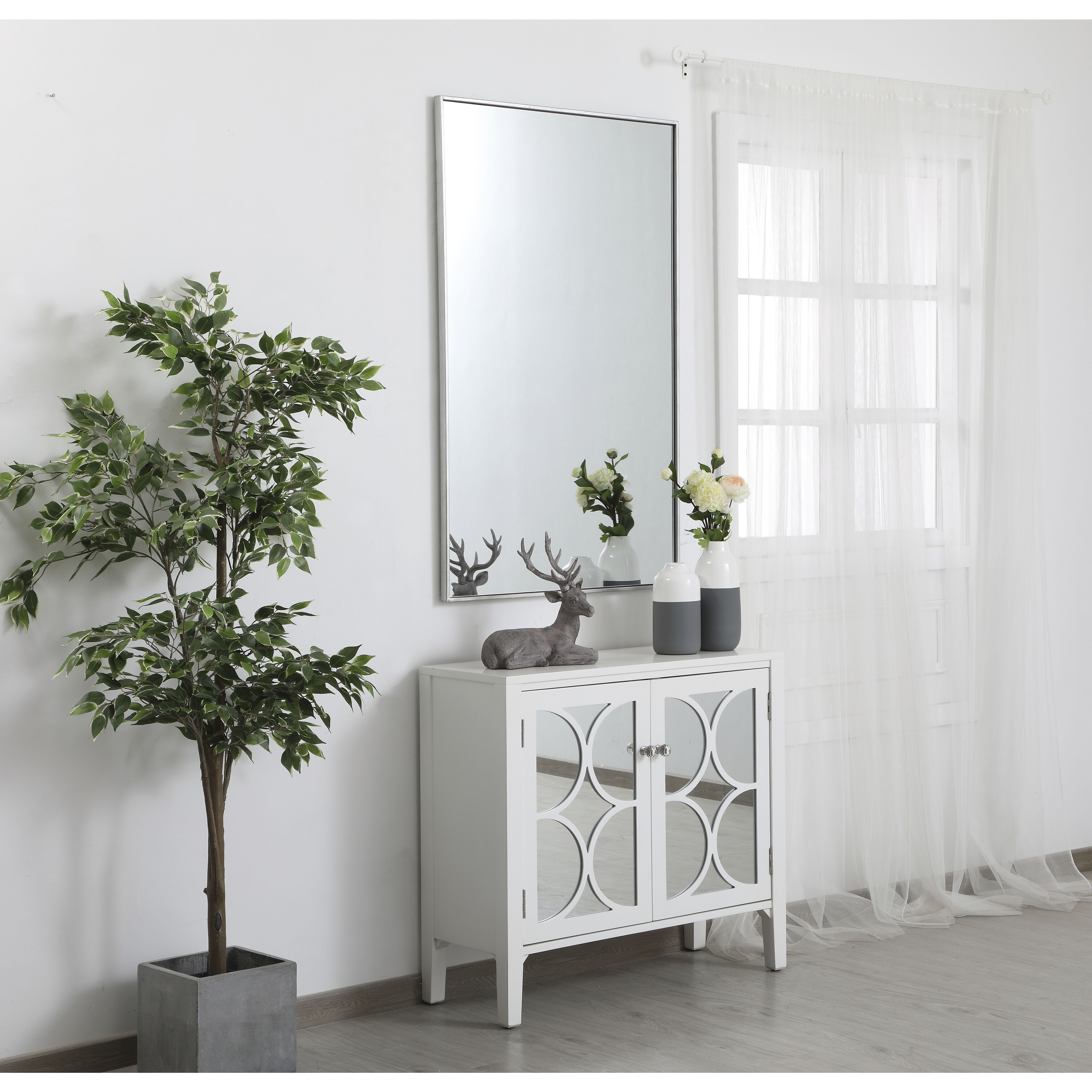 Monet 48 X 30 inch Silver Wall Mirror