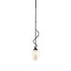 Flora 1 Light 3.9 inch Black Mini Pendant Ceiling Light in Seeded with Opal, Down Light