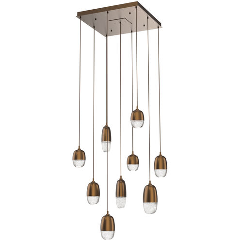 Pebble LED Flat Bronze Chandelier Ceiling Light, Multi-Port