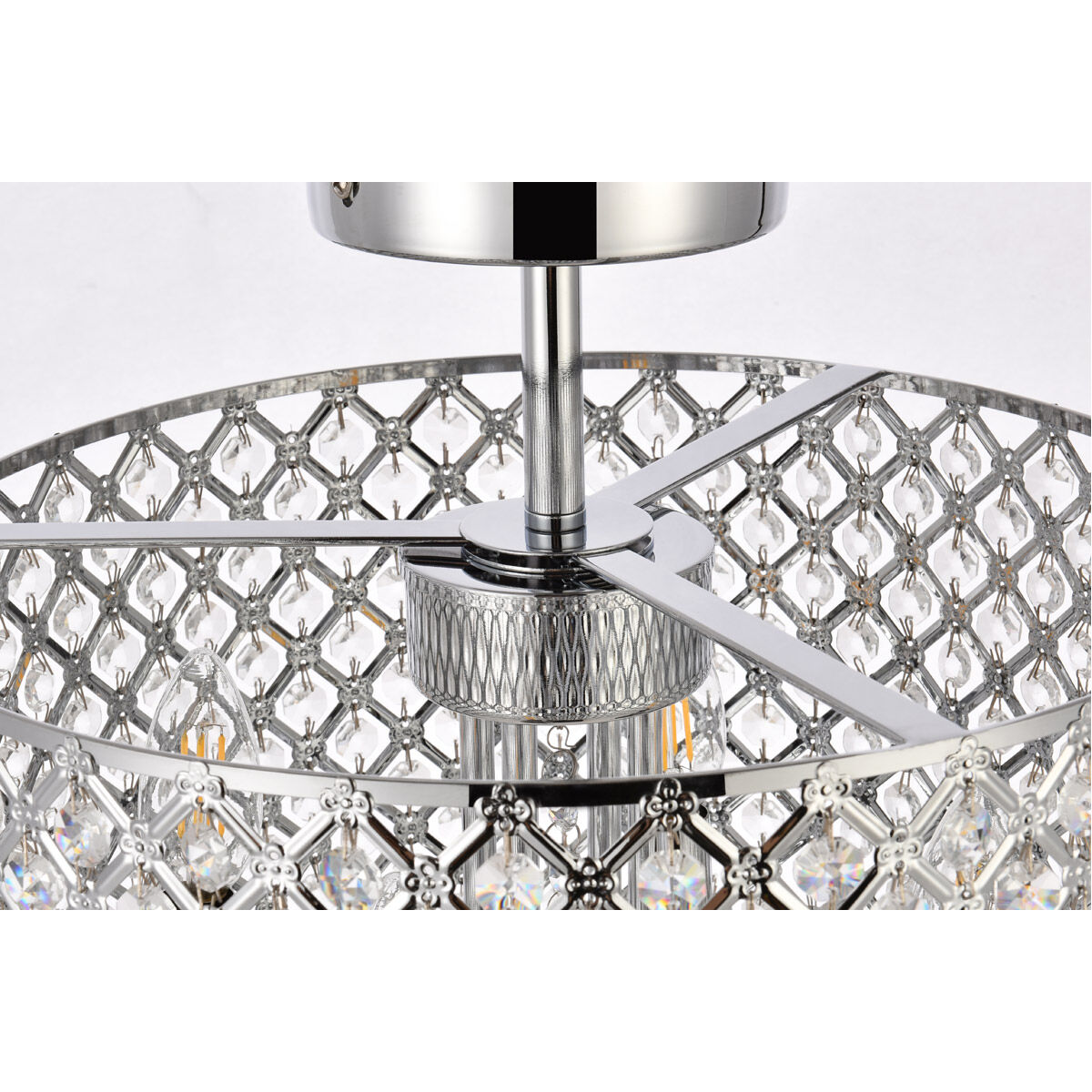 Elise 4 Light 14 inch Chrome Flush Mount Ceiling Light