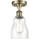 Ellery 1 Light 4.75 inch Antique Brass Semi-Flush Mount Ceiling Light