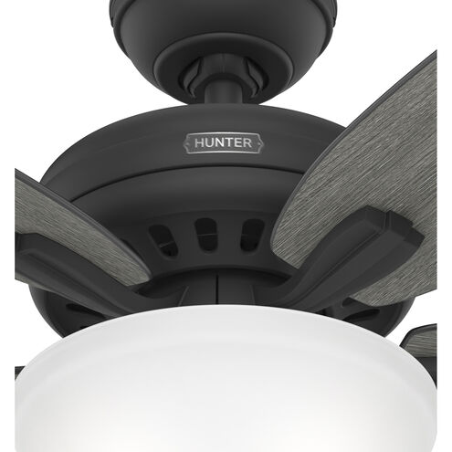 Newsome 52 inch Matte Black with Dark Gray Oak/Matte Black Blades Ceiling Fan