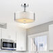 Lucie 5 Light 21 inch Chrome Drum Shade Chandelier Ceiling Light
