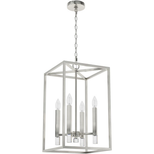 Sunjai 4 Light Brushed Nickel Foyer Pendant Ceiling Light, Small