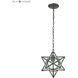Star 1 Light 9 inch Oil Rubbed Bronze with Clear Mini Pendant Ceiling Light