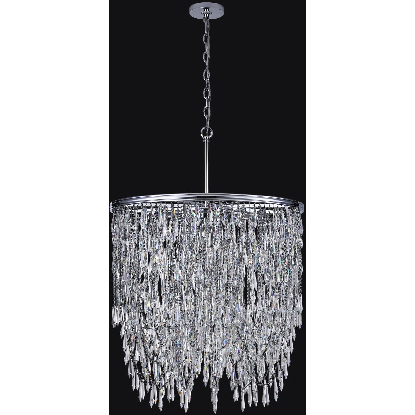 Frangia 12 Light 28 inch Polished Chrome Pendant Ceiling Light