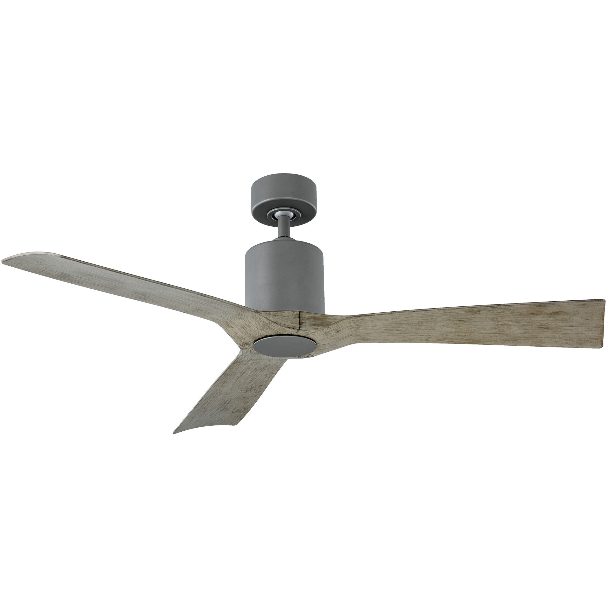 Aviator 54 inch Graphite and Weathered Gray with Weathered Gray Blades Downrod Ceiling Fan in Graphite Weathered Gray, Smart Ceiling Fan