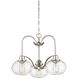 Trilogy 3 Light 22 inch Brushed Nickel Dinette Chandelier Ceiling Light