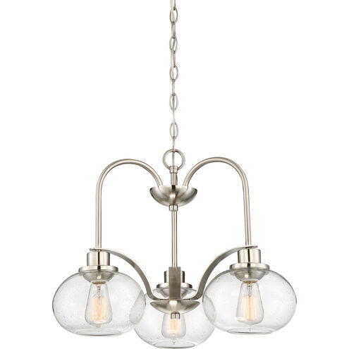 Trilogy 3 Light 22 inch Brushed Nickel Dinette Chandelier Ceiling Light