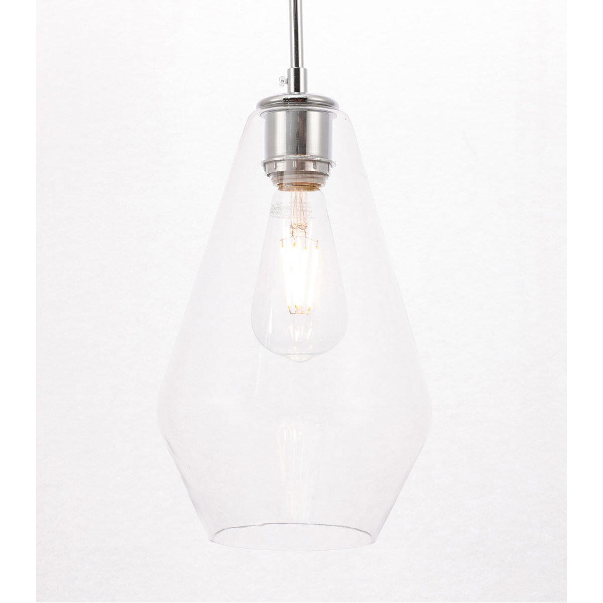 Gene 1 Light 7 inch Chrome Pendant Ceiling Light