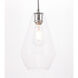 Gene 1 Light 7 inch Chrome Pendant Ceiling Light