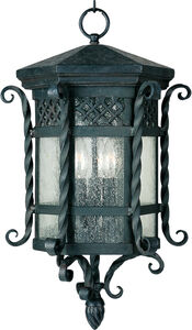 Scottsdale 3 Light 11 inch Country Forge Outdoor Hanging Lantern