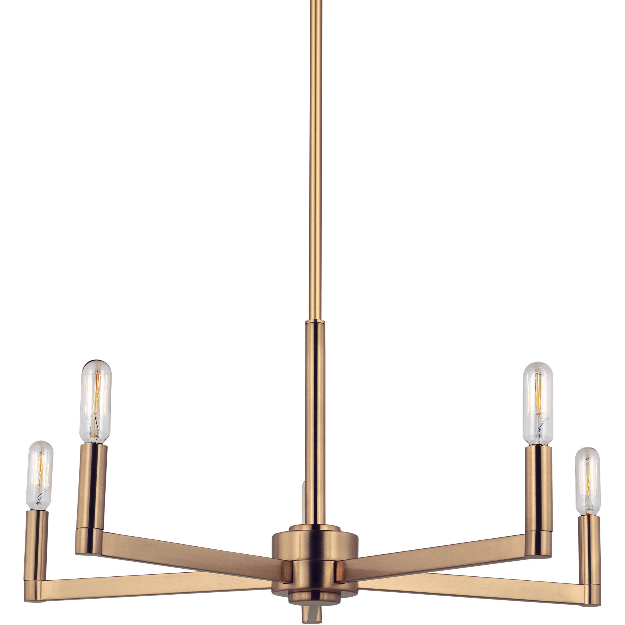 Fullton 5 Light 24 inch Satin Brass Chandelier Ceiling Light