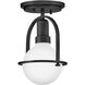 Somerset 1 Light 6.25 inch Black Semi-flush Mount Ceiling Light