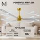 Atlas Alessandra 72 inch Brushed Brass with Barn Wood Blades Indoor/Outdoor Ceiling Fan