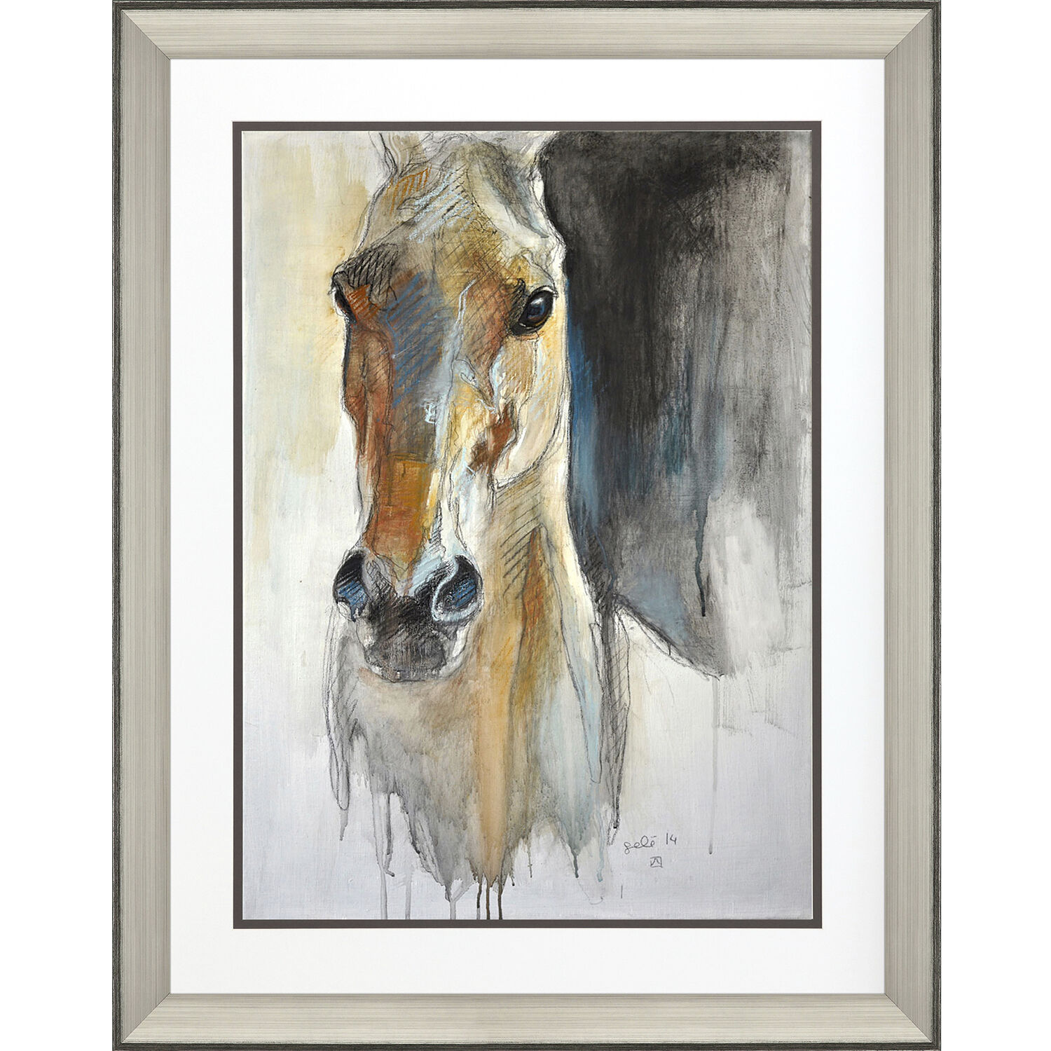 Animals Multi and Black and Blue and Rust Framed Art