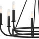 Bailey 8 Light 28 inch Matte Black Chandelier Ceiling Light