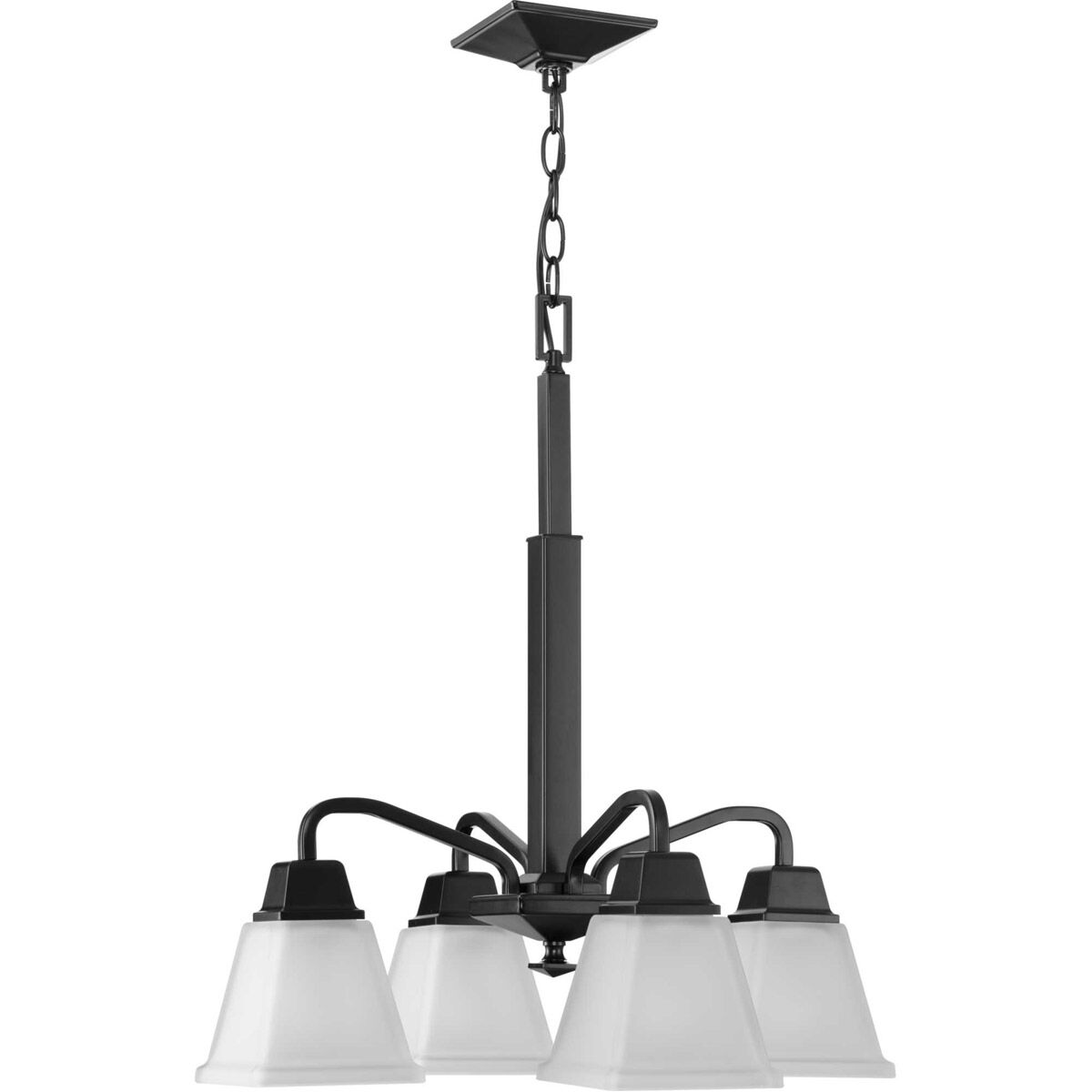 Clifton Heights 4 Light 21 inch Matte Black Chandelier Ceiling Light
