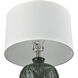 Goodell 27.5 inch 9 watt Green Glazed with Clear Table Lamp Portable Light