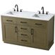 Alden 54 X 35 inch Chestnut Brown Bathroom Vanity Cabinet