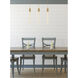 Weston 3 Light 32 inch Satin Gold Pendant Ceiling Light