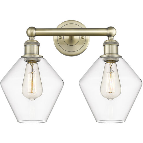 Cindyrella 2 Light 17 inch Antique Brass Bath Vanity Light Wall Light in Clear