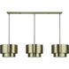 Zolana 3 Light 48 inch Antique Brass Linear Chandelier Ceiling Light, Extra Large